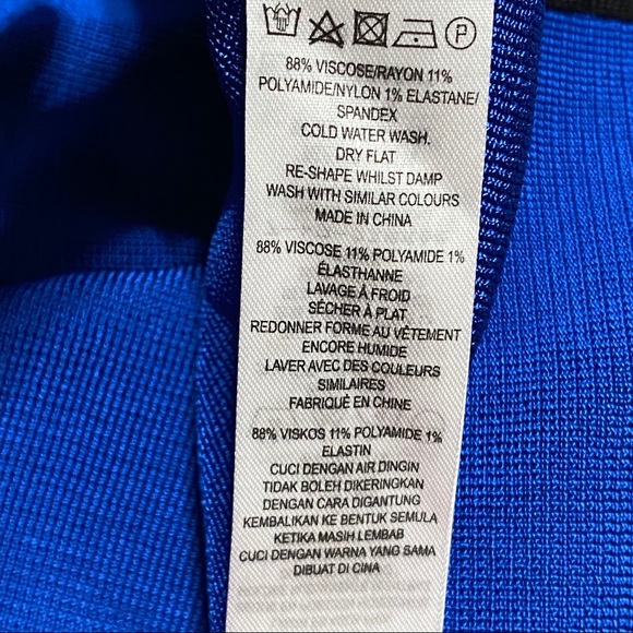 FRENCH CONNECTION Black And Blue Dress - Picture 9 of 9